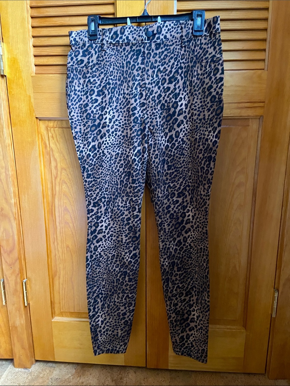 Time and Tru Leopard Print Skinny Pants - Brown & Black